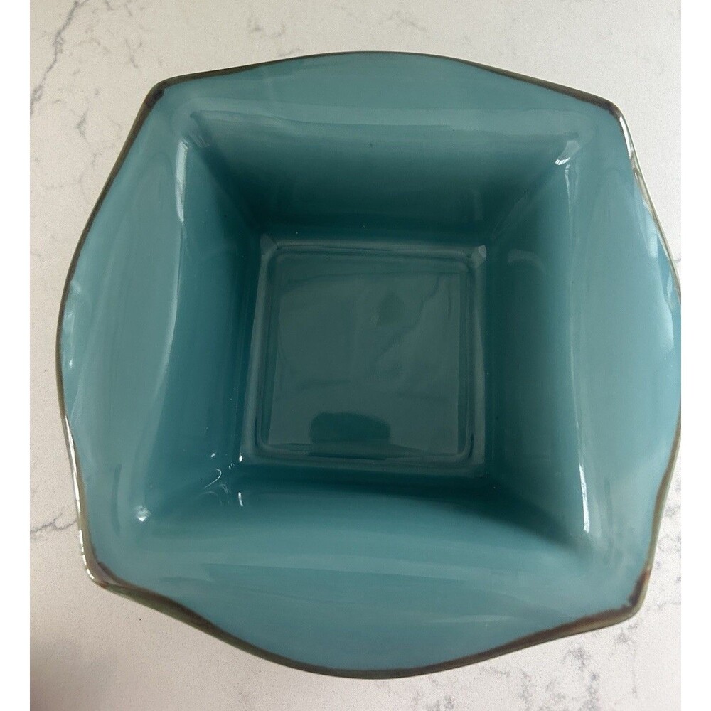 Southern Living at Home Tuscan Everyday Baker square dish Teal turquoise 9.5”